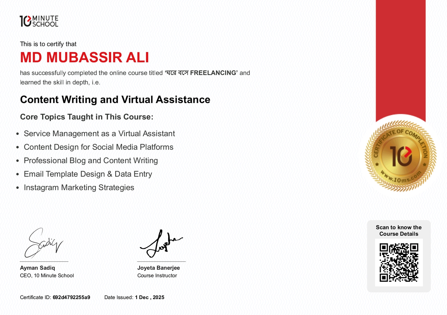 Content Writing & Virtual Assistance